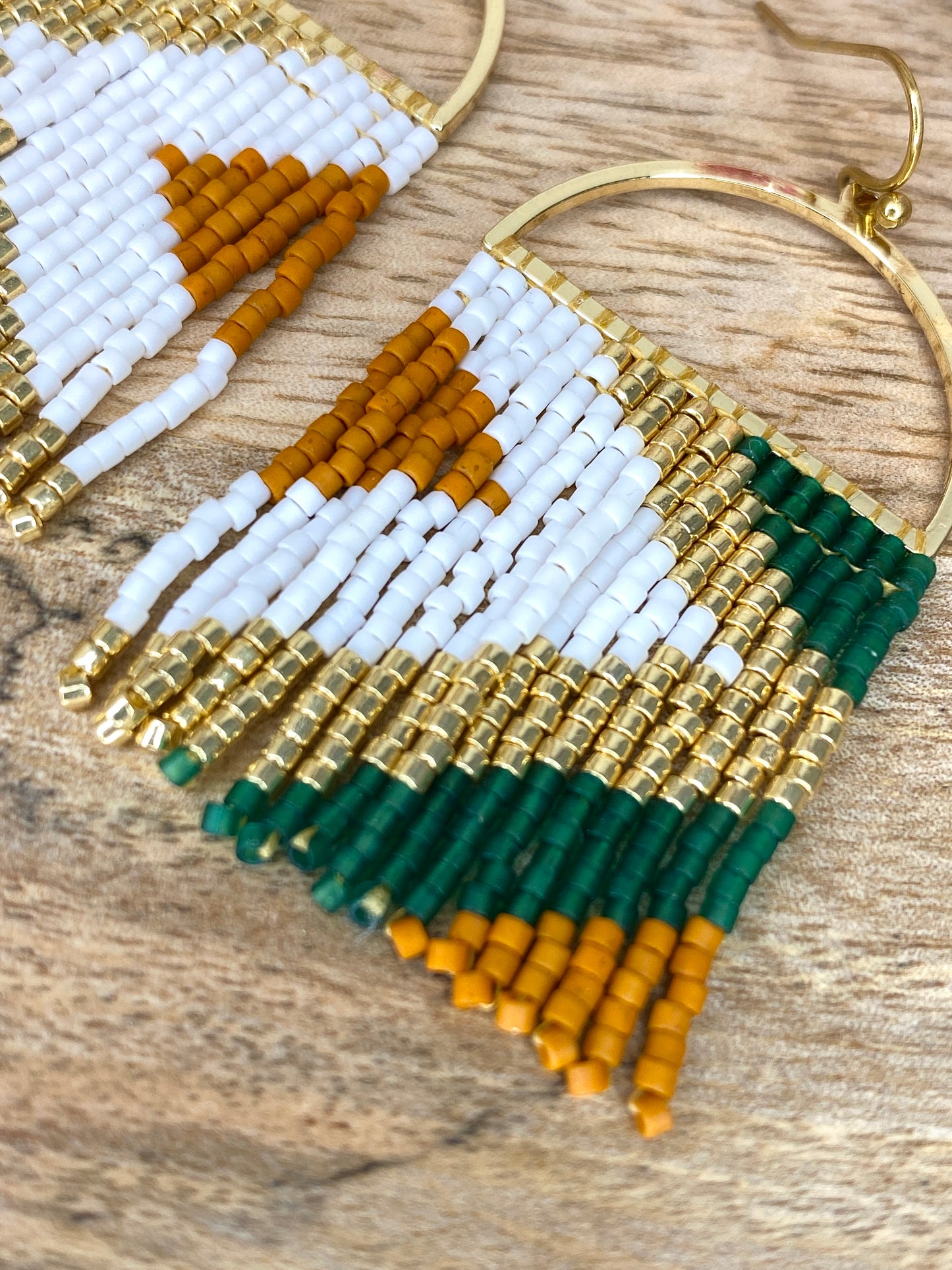 Modèle Maya – Boucles d’oreilles Bohème Perles Colorées