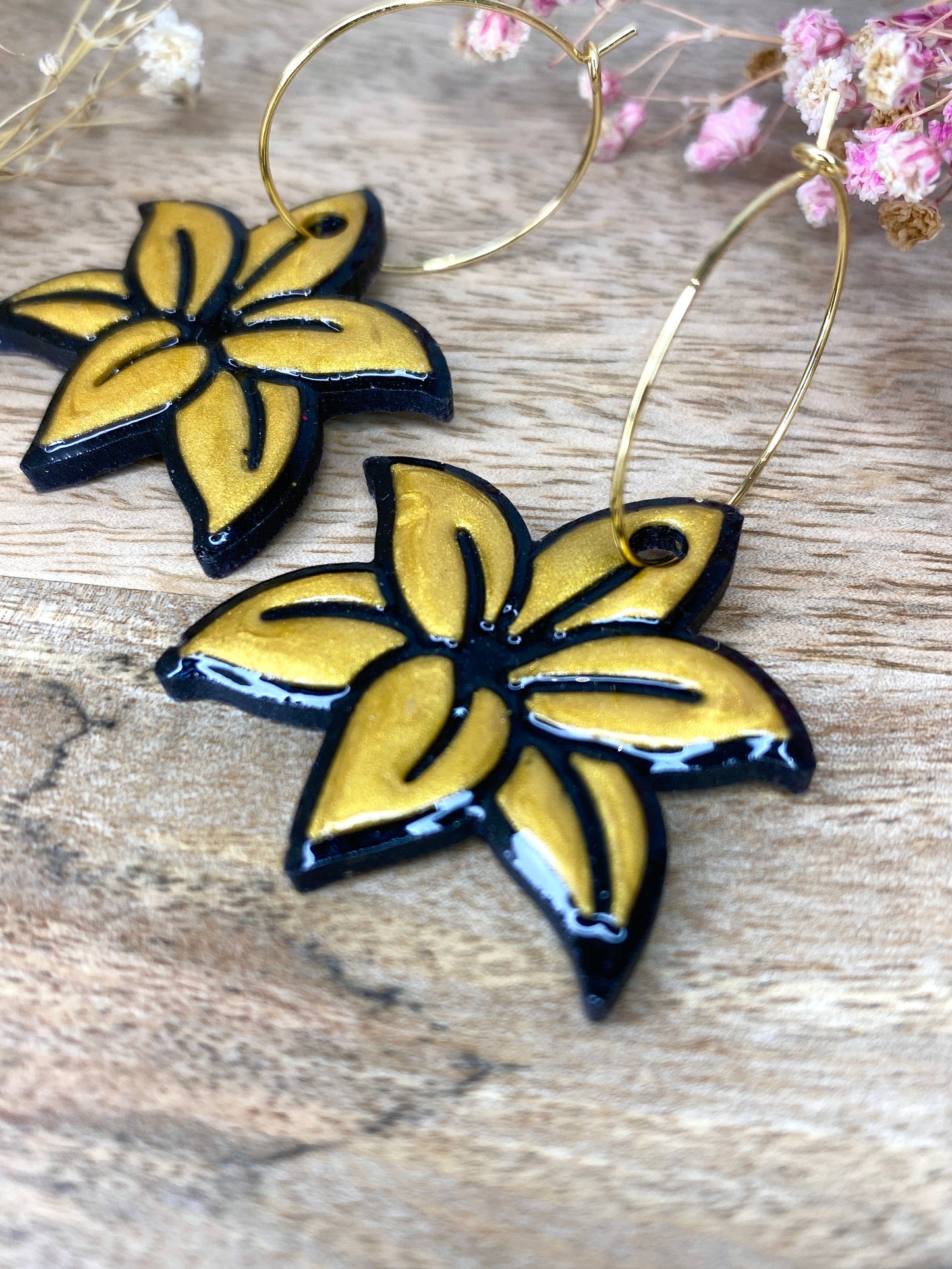 Modèle Soléa – Boucles d’oreilles Fleur Bohème