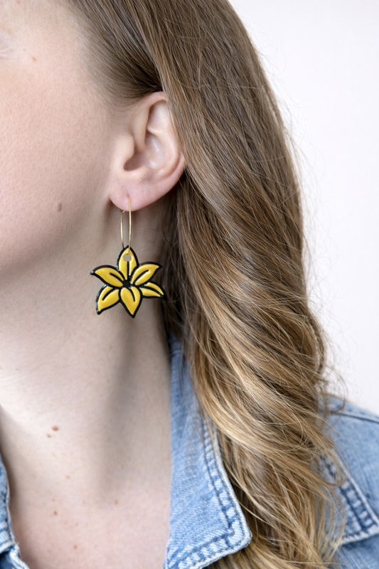 Modèle Soléa – Boucles d’oreilles Fleur Bohème