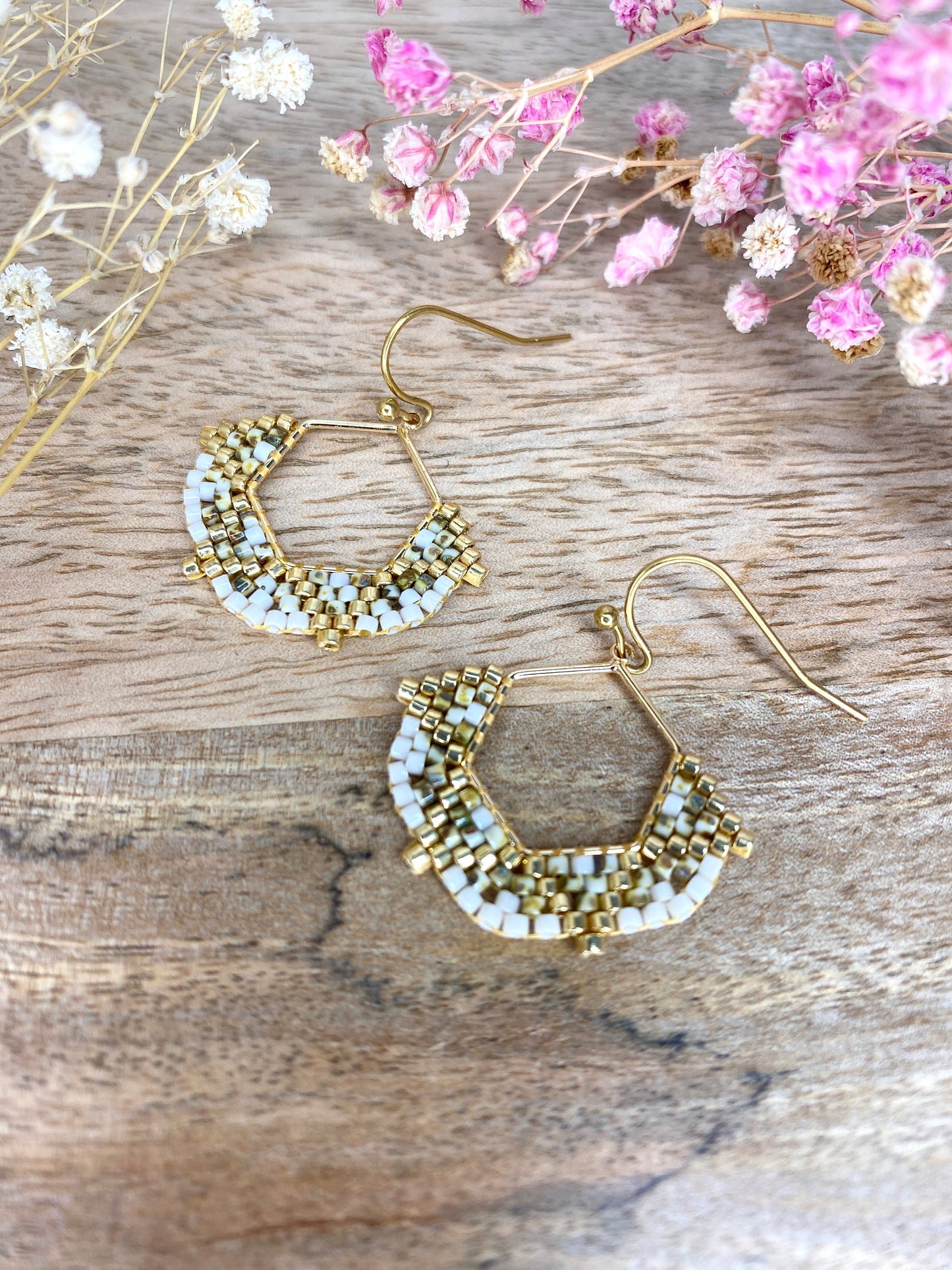 Modèle Andréa – Boucles d’oreilles Bohème en Perles