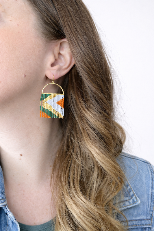 Modèle Maya – Boucles d’oreilles Bohème Perles Colorées