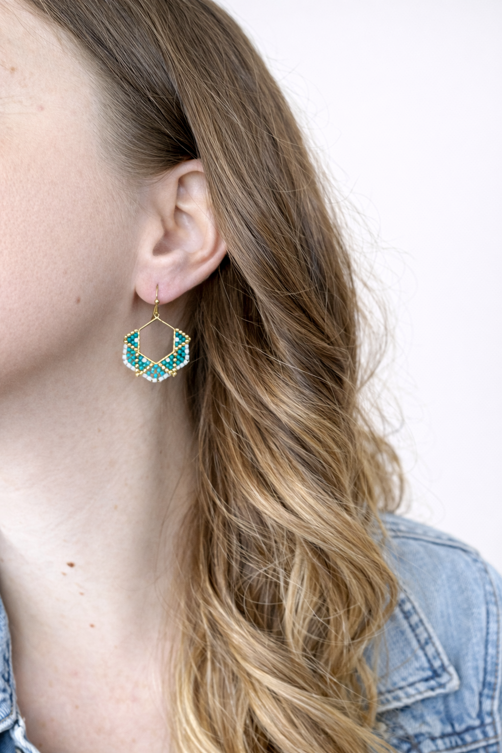 Modèle Andréa – Boucles d’oreilles Bohème en Perles