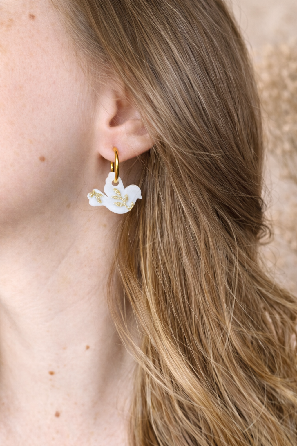 Modèle Zélia- Boucles d'oreilles Colombe