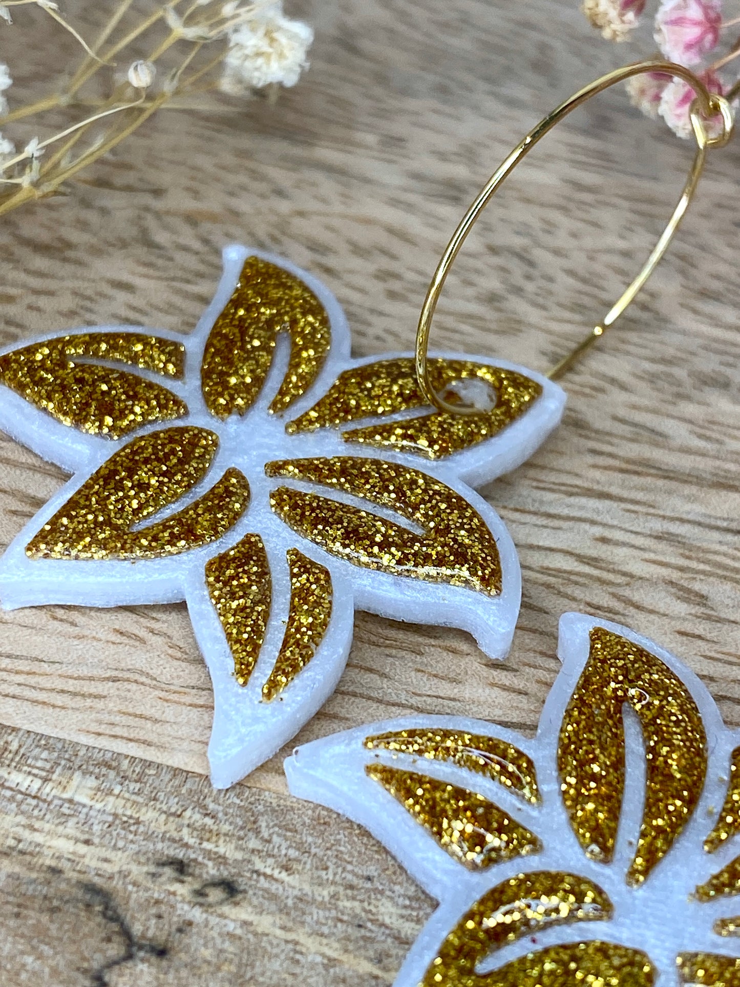 Modèle Soléa – Boucles d’oreilles Fleur Bohème
