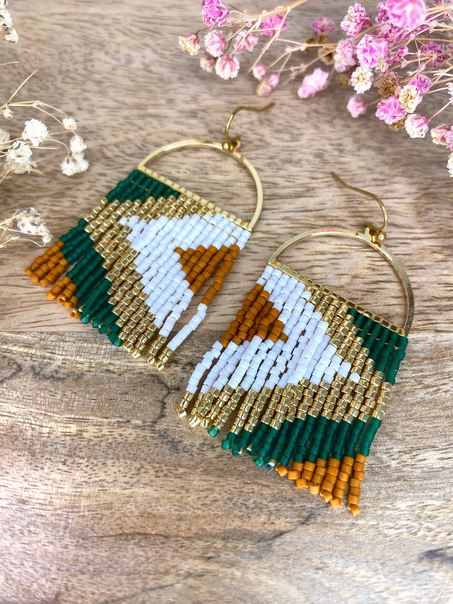 Modèle Maya – Boucles d’oreilles Bohème Perles Colorées