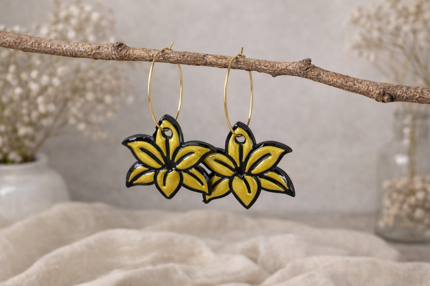 Modèle Soléa – Boucles d’oreilles Fleur Bohème