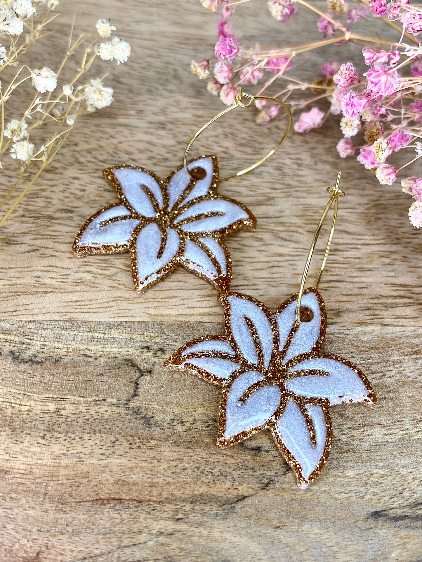 Modèle Soléa – Boucles d’oreilles Fleur Bohème