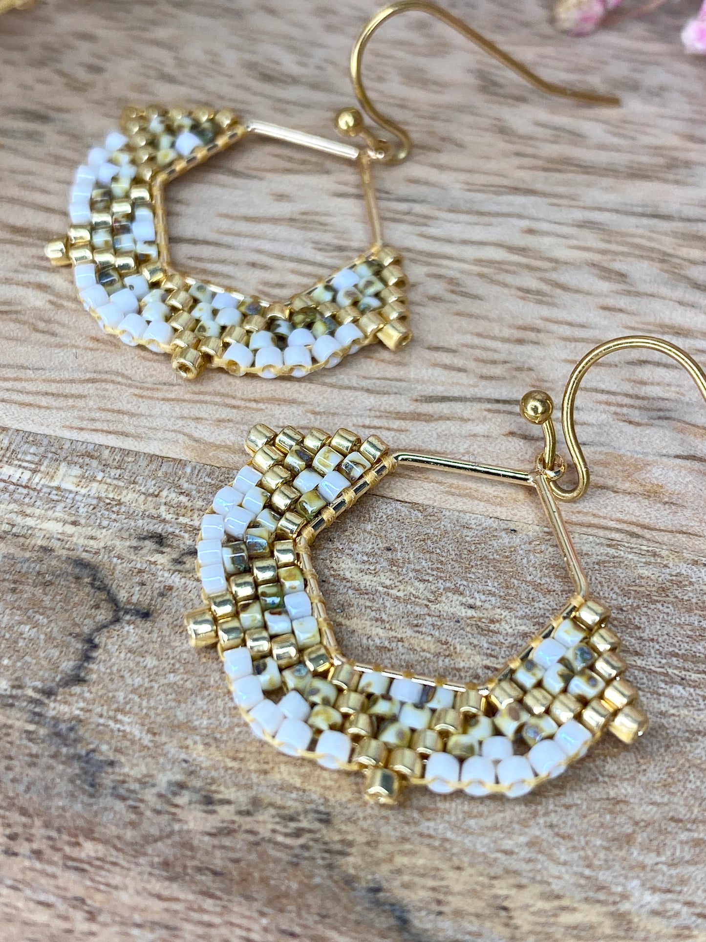 Modèle Andréa – Boucles d’oreilles Bohème en Perles