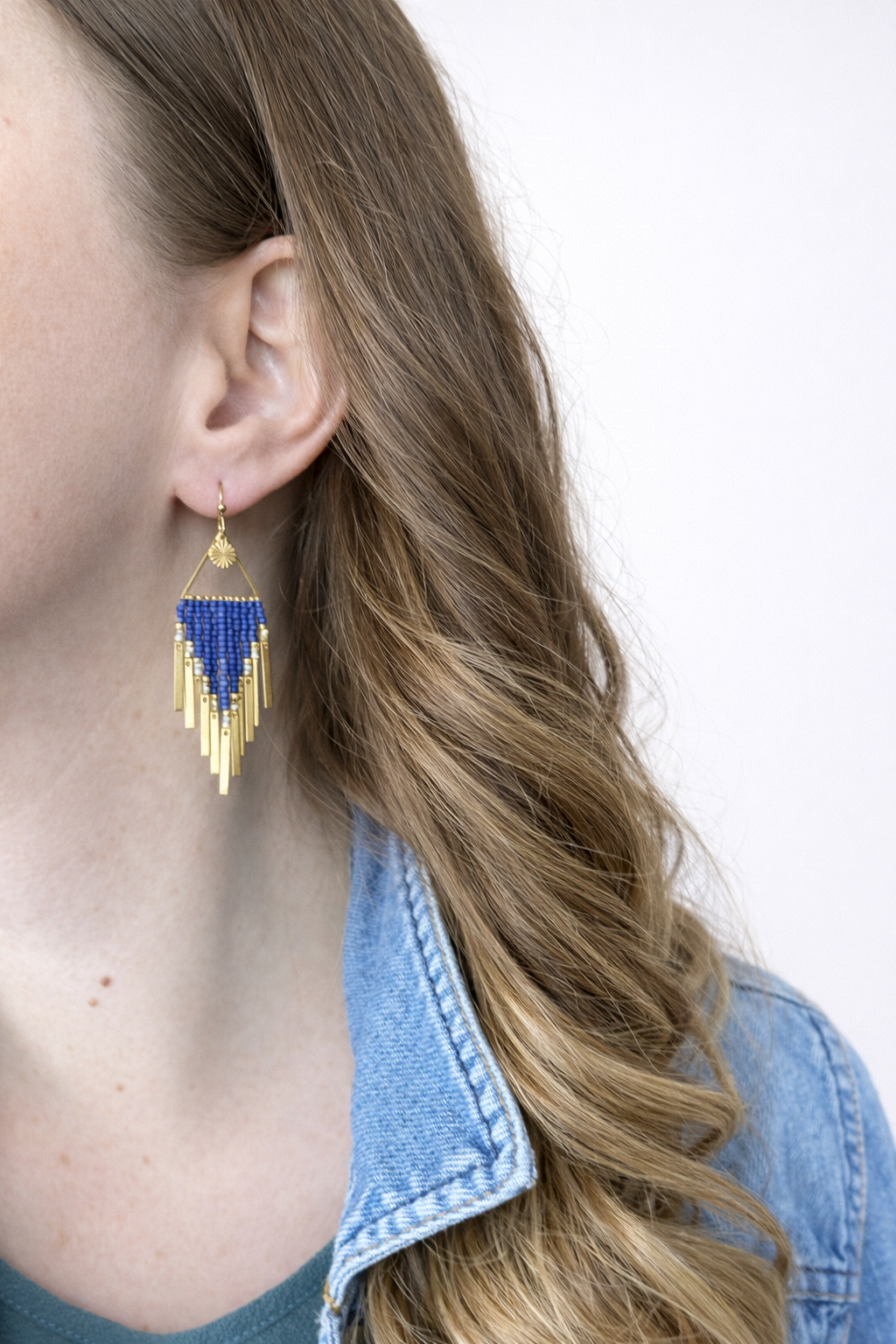 Modèle Ursula – Boucles d’oreilles Bohème Franges & Perles