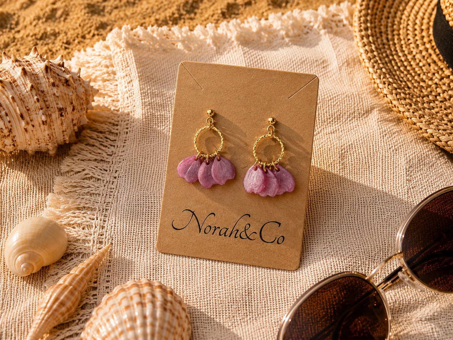 Modèle Naïa– Boucles d’oreilles pétales