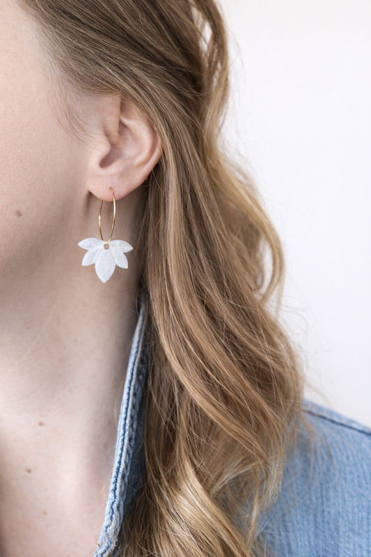 Modèle Esmés- Boucles d'oreilles feuille